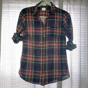 Jcrew Stewart plaid button down